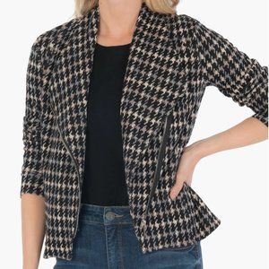 KUT from the Kloth Carina Houndstooth Check Drapey Jacket -all offers considered